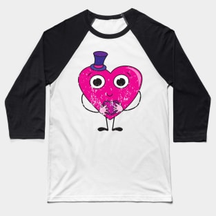 Retro Vintage Grunge Valentine's Day Baseball T-Shirt